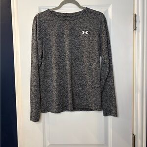 Under Armour Black and White Heathered Shirt size medium